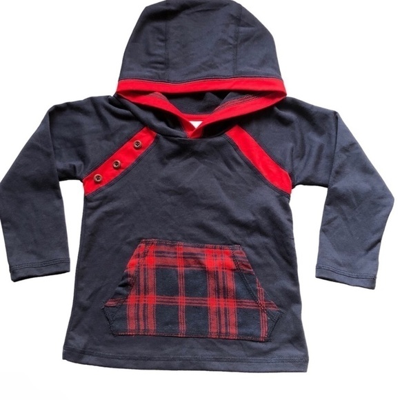 Tommy Bahama Long Sleeve Hoodie T-shirt Blue Red Size 2T - Picture 8 of 8